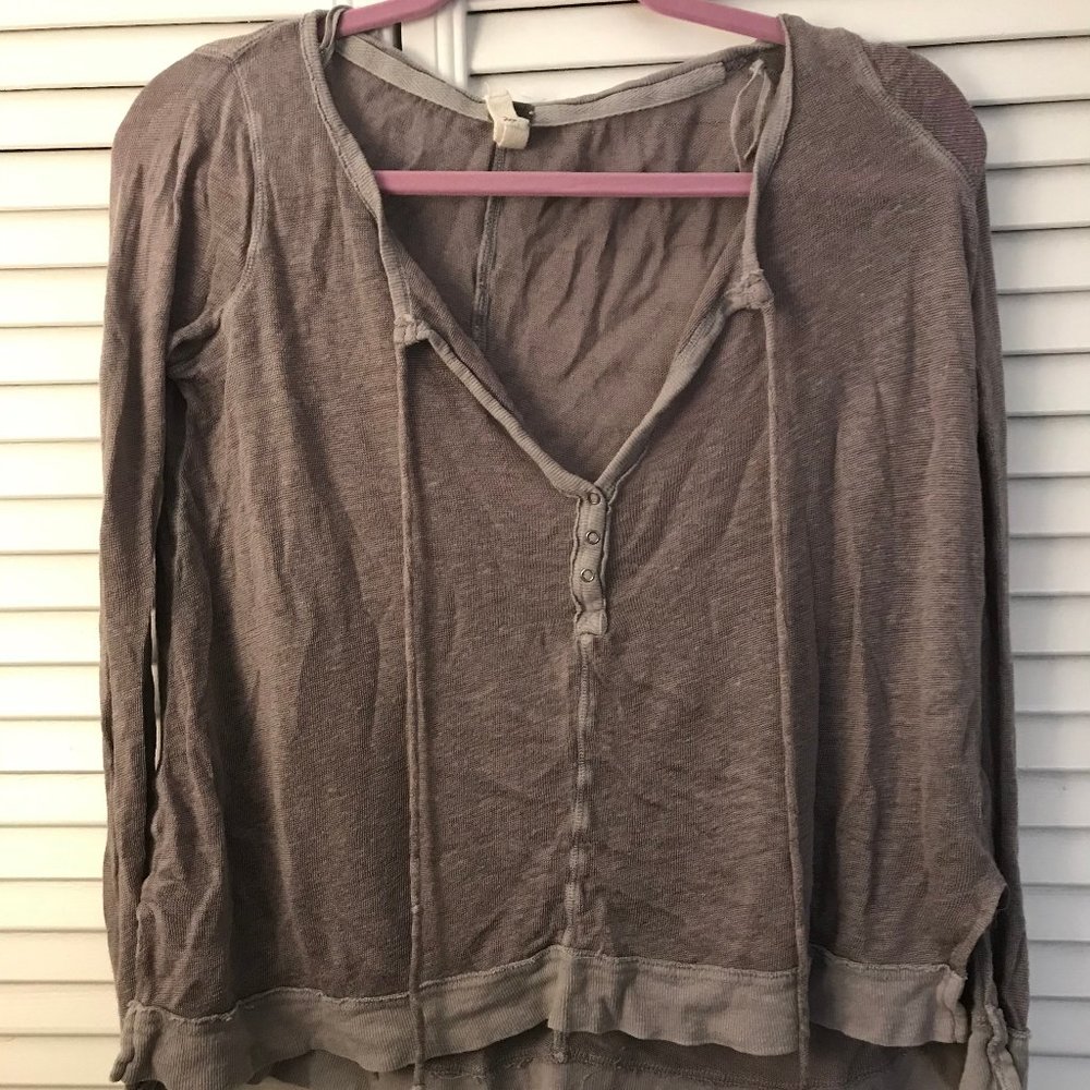 Free People Purple/Grey Long Sleeve